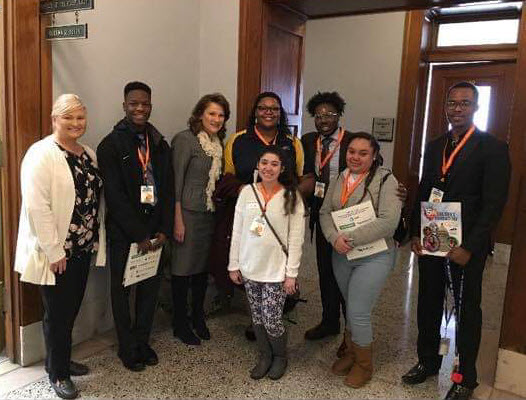 VOC members with First Lady Glenna Bevin at Kentucky State Capitol